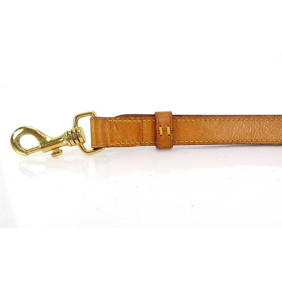 Louis Vuitton Brown Leather Strap with Yellow Stitching - Picture 4 of 10
